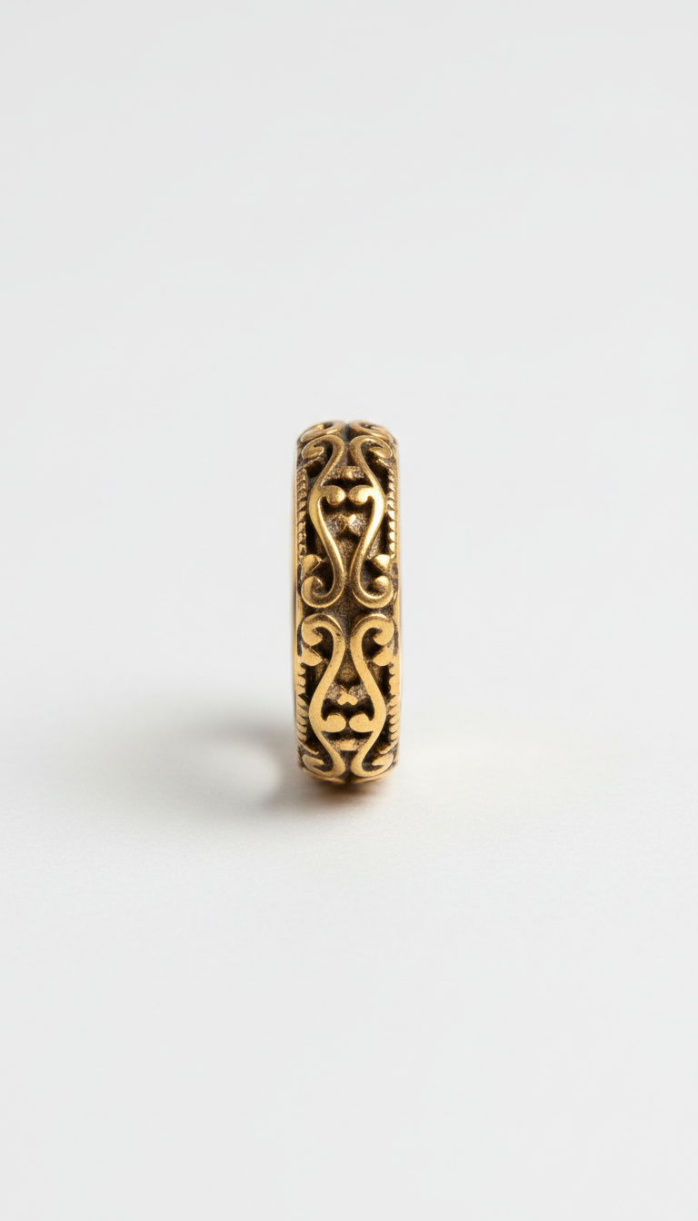 Gilded Gold Ring with Tapered Band